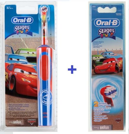 Braun Oral-B Advance Power 900 Kids gyerek elektromos fogkefe  (D9513) verdás + EB 10-2 pótkefe csom