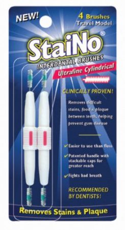 StaiNo utazó fogköztisztító - Ultrafine Cylindrical ( 4 kefe 2 nyél)